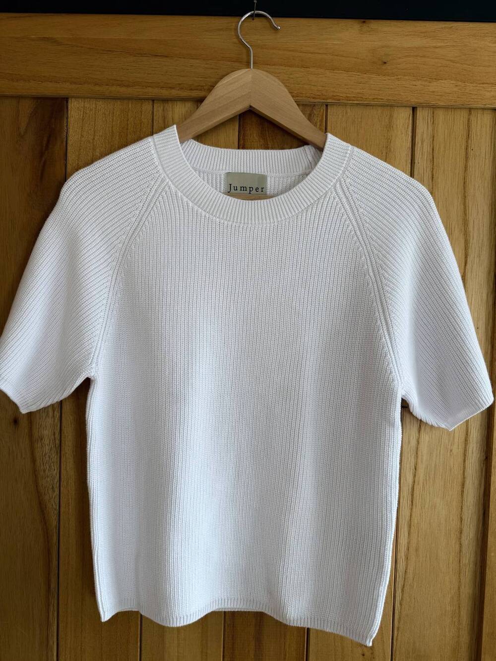 NEW JUMPER1234 women's cotton fisherman t-shirt in white